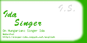 ida singer business card